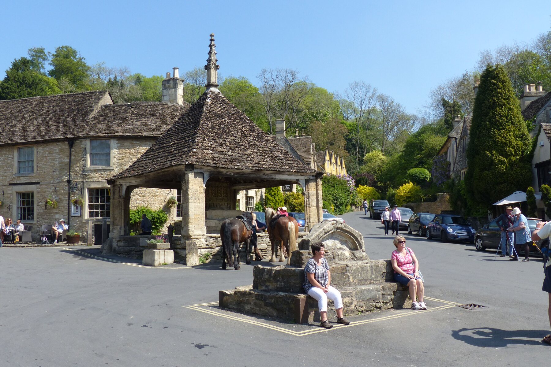 The market cross in the village of Castle Combe.