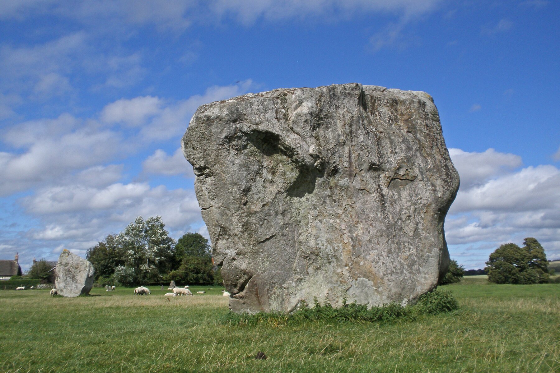 Standing stones of the Avebury stone circle, Wiltshire.