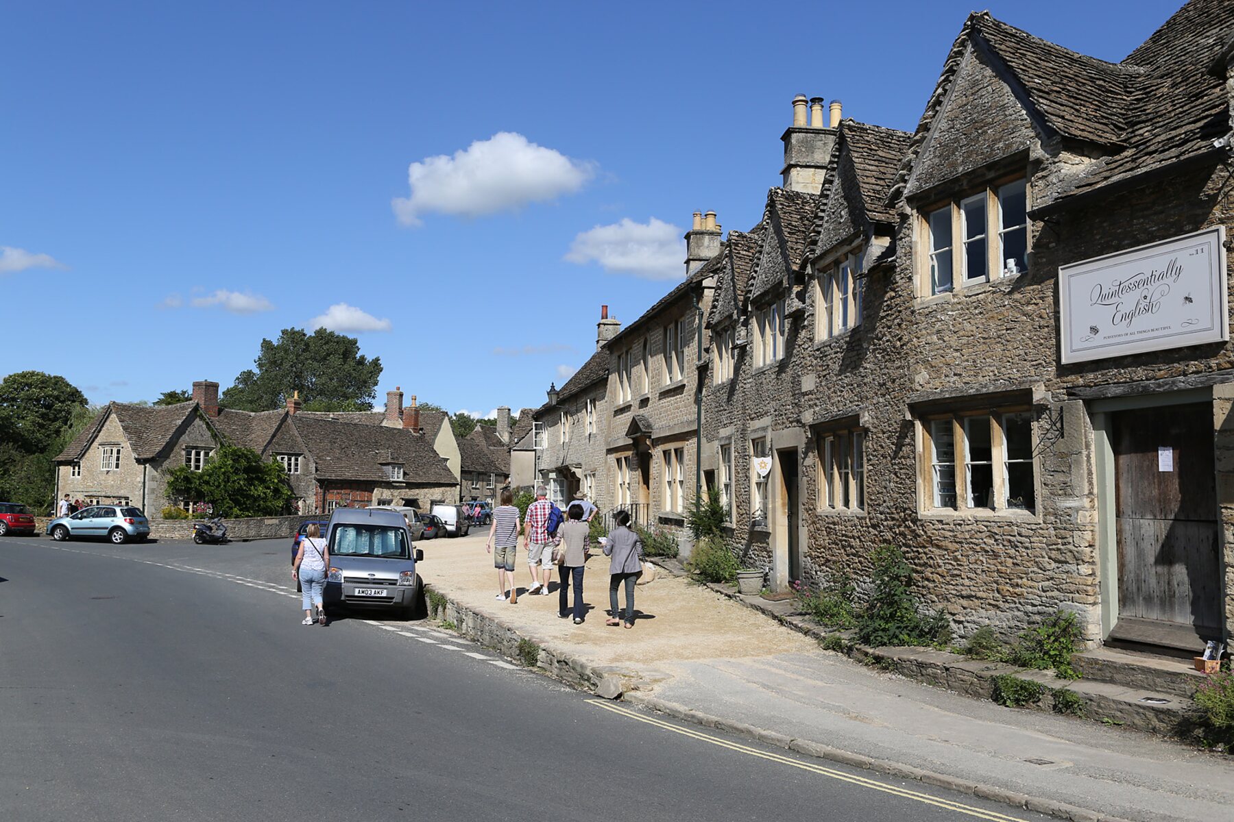 Honey-coloured stone cottages in the village of Lacock.